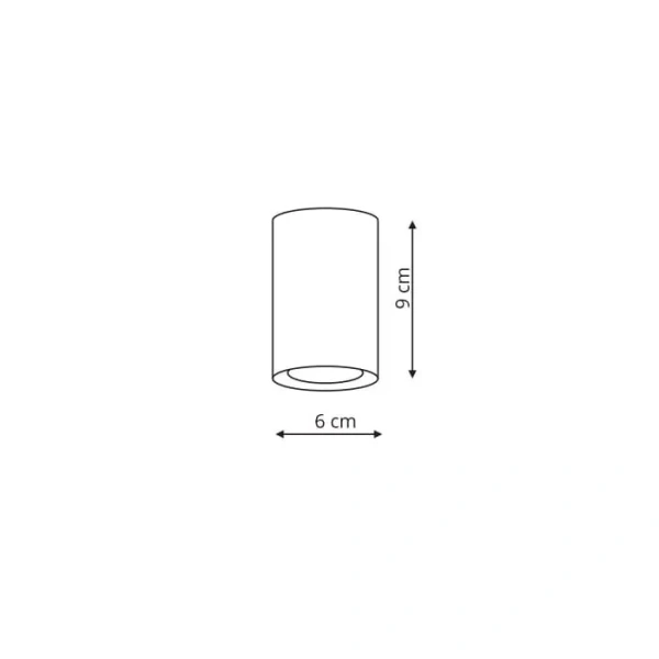 Tuba natynkowa Manacor 9 cm biało-złota 1xGU10