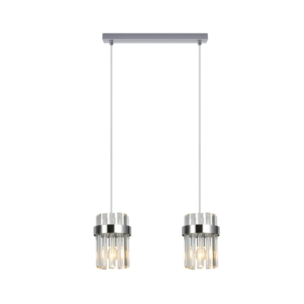 Lampa wisząca Vetro listwa chromowana 2xE14