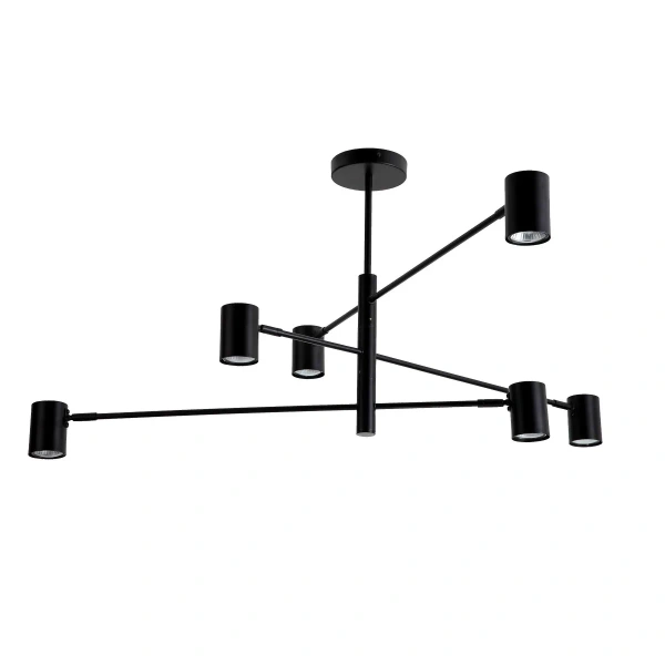 Lampa wisząca Snow 6 80 cm czarna 6xGU10