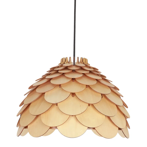 Lampa wisząca Burgo mała drewniana 1xE27