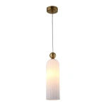 Lampa wisząca Piega 1 złota z białym kloszem 1xE14
