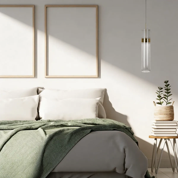 Lampa wisząca Ambiente złota LED CCT