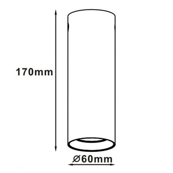 Tuba natynkowa Manacor 17 cm czarno-złota 1xGU10