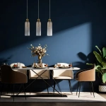 Lampa wisząca Piega 3 złota z dymionymi kloszami 3xE14