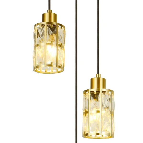 Lampa wisząca Lira 3 talerz złota 3xE27