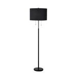 Lampa podłogowa Fogo czarna 2xE27