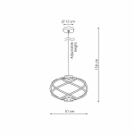 Lampa wisząca Kandor czarna LED 45W CCT