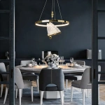 Lampa wisząca Marissa Ring złota LED CCT