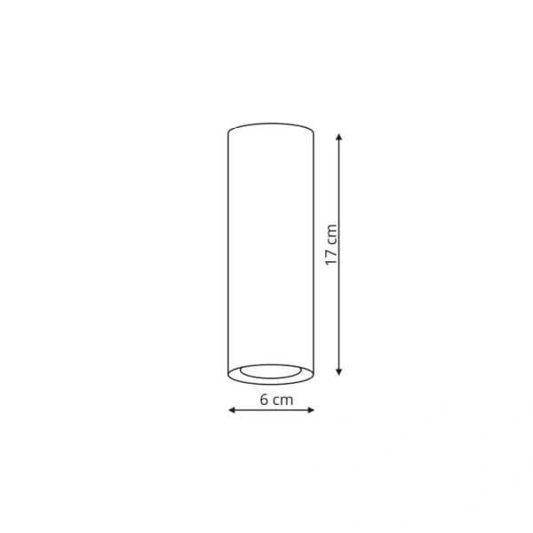 Tuba natynkowa Manacor 17 cm biało-złota 1xGU10