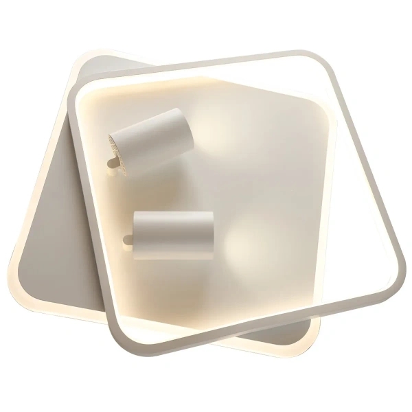 Plafon Parma 2 kwadratowy biały 2xGU10 + LED 36W CCT