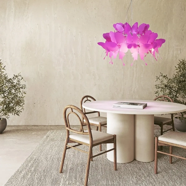 Lampa wisząca Farfalla ciemnoróżowa 1xE27