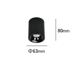 Oprawa natynkowa Tom czarna LED 10W CCT