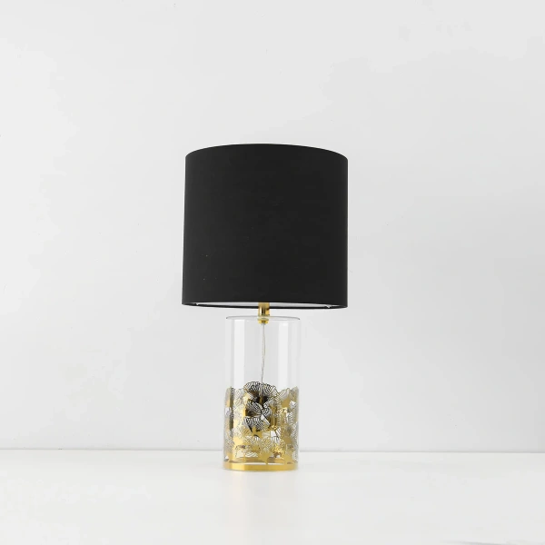 Lampa stołowa Sunflower czarno-transparentna 1xE27