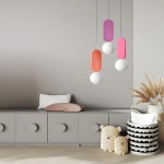 Lampa wisząca Ballo różowa 3xG9