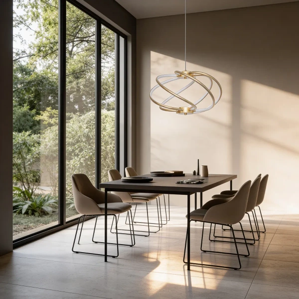 Lampa wisząca Kandor złota LED 45W CCT