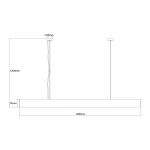 Lampa wisząca Mira L biała LED 45W CCT