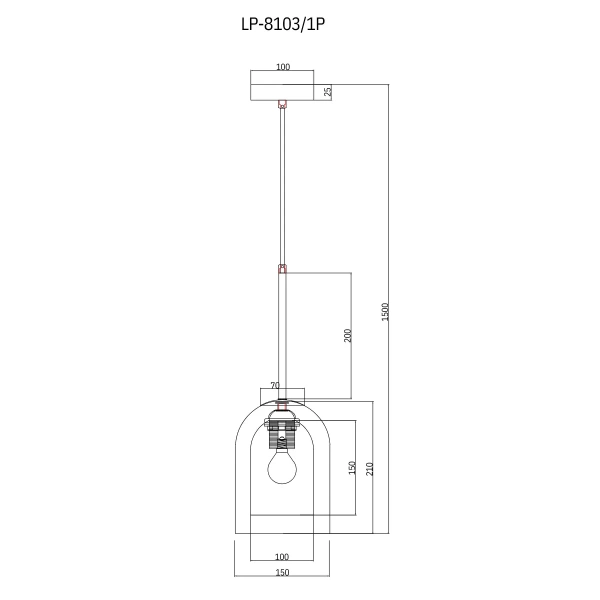 Lampa wisząca Elaris czarna z bursztynowym kloszem 1xE27
