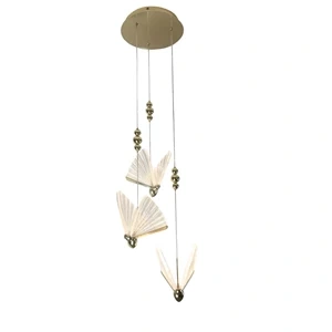 Lampa wisząca Mariposa 3 złota LED 24W CCT