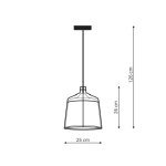 Lampa wisząca Dritto mała biała 1xE27