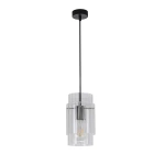 Lampa wisząca Savona 1 transparentno-czarna 1xE27