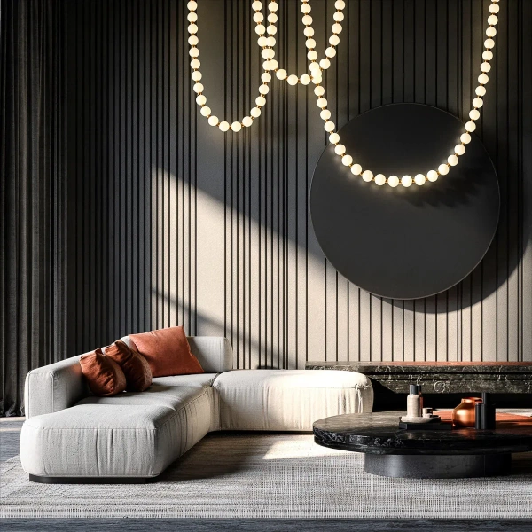 Lampa wisząca Dorado Rope 3 m złota LED CCT