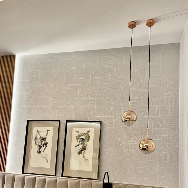 Lampa wisząca Palla mała złota 1xE14