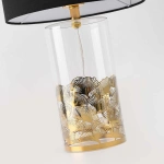 Lampa stołowa Sunflower czarno-transparentna 1xE27