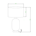 Lampa stołowa Tamiza 65 cm zielona 1xE27