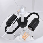 Lampa stołowa Fogo biała 2xE27