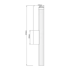 Kinkiet Linea 61 cm chromowany LED CCT