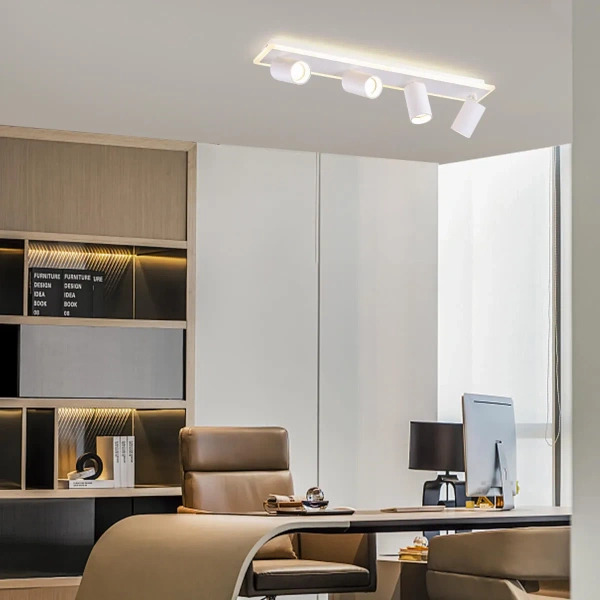 Plafon Parma 70 cm biały 4xGU10 + LED 20W CCT