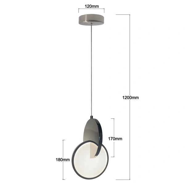 Lampa wisząca Circlo chromowana LED 8W CCT