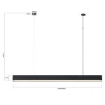 Lampa wisząca Luci L czarna LED 45W CCT