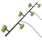 Lampa wisząca Snow 6 115 cm czarno-złota 6xGU10