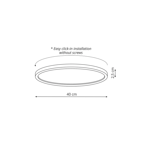 Plafon California 40 cm biały LED 36W CCT