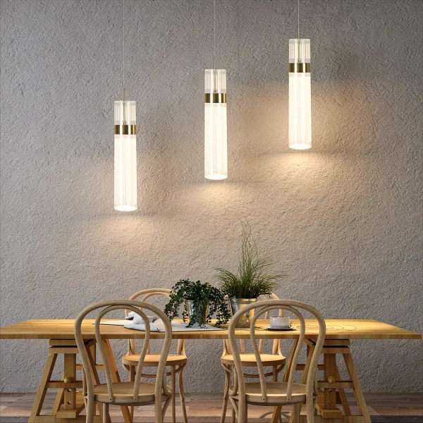 Lampa wisząca Ambiente 3 złota LED CCT