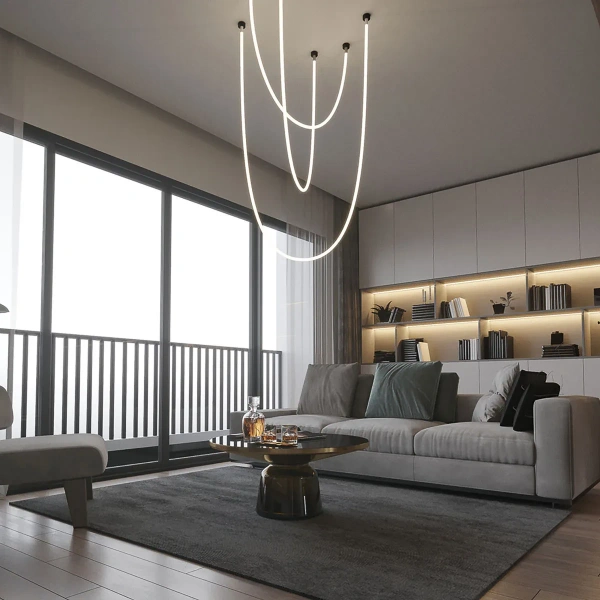 Lampa wisząca Rope Light 4 m biało-złota LED 50W CCT