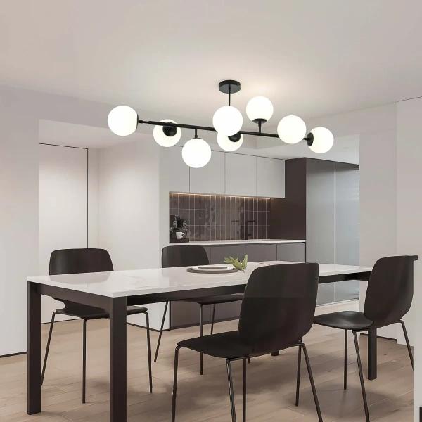 Lampa wisząca Dorado 8 czarna 8xE14
