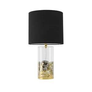 Lampa stołowa Sunflower czarno-transparentna 1xE27