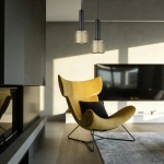 Lampa wisząca Amo czarno-złota 1xE27