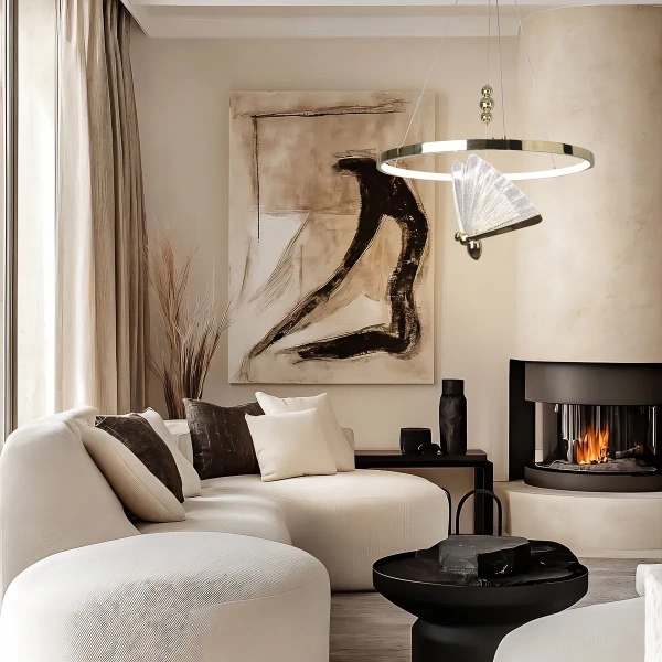 Lampa wisząca Marissa Ring złota LED CCT