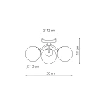 Lampa sufitowa Dorado 3 złota 3xG9