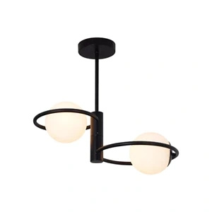 Lampa sufitowa Dorado ring czarna 2xE14