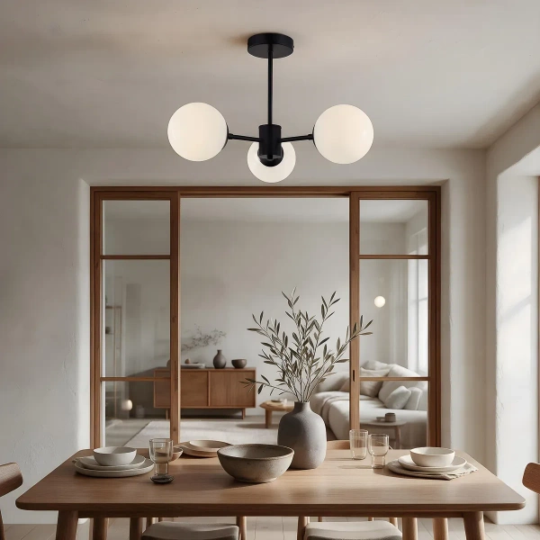 Lampa wisząca Roma 3 czarna 3xE14