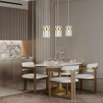 Lampa wisząca Vetro listwa złota 3xE14