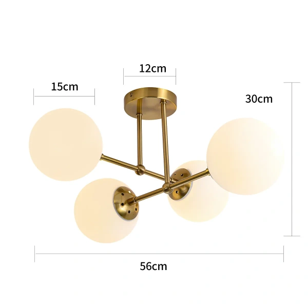 Lampa wisząca Roma 4 złota 4xE14