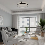 Plafon Ring S 60 cm czarny LED CCT