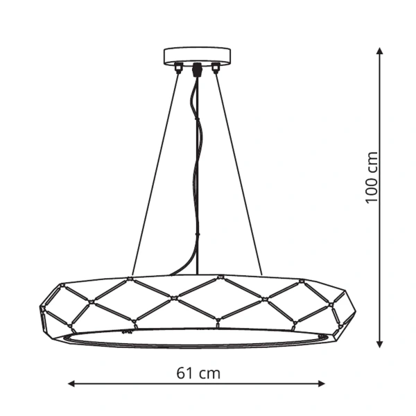 Lampa wisząca Reus różowozłota LED 4000K