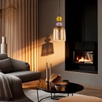 Lampa wisząca Tropea S bursztynowa 1xE27