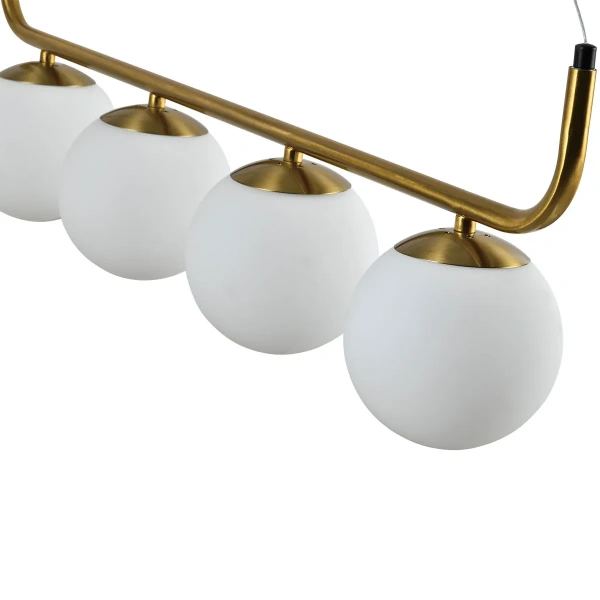 Lampa wisząca Alisa 4 złota z białymi kloszami 4xE14